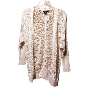 Tahari Open Front Cardigan Cozy Knit Sweater EUC